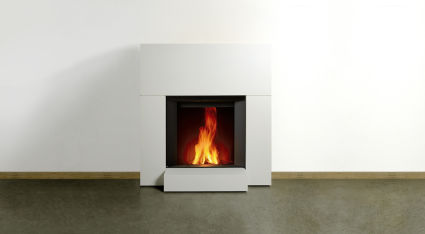 Stûv microMega with small fireplace